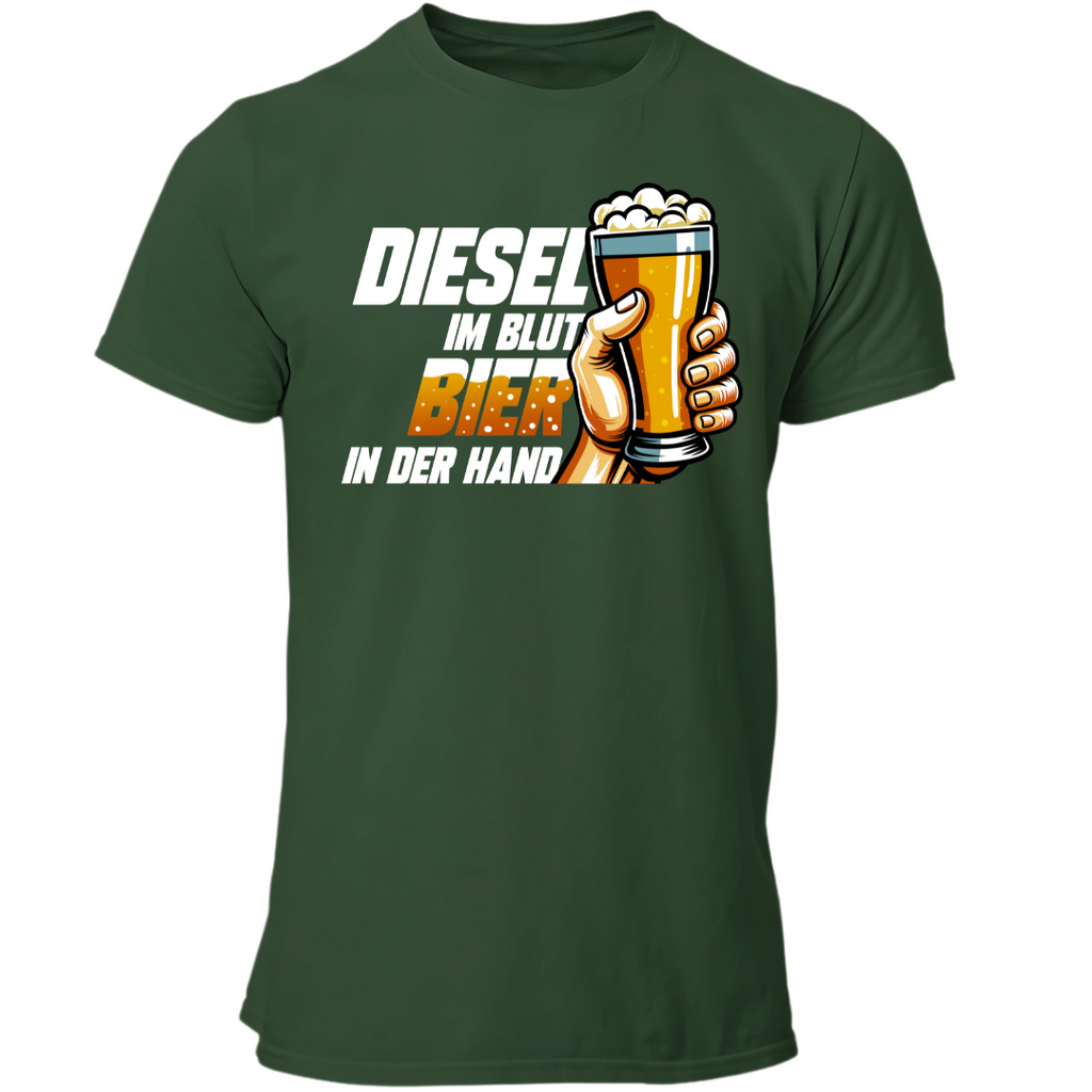 Diesel im Blut Bier in der Hand | Premium T Shirt