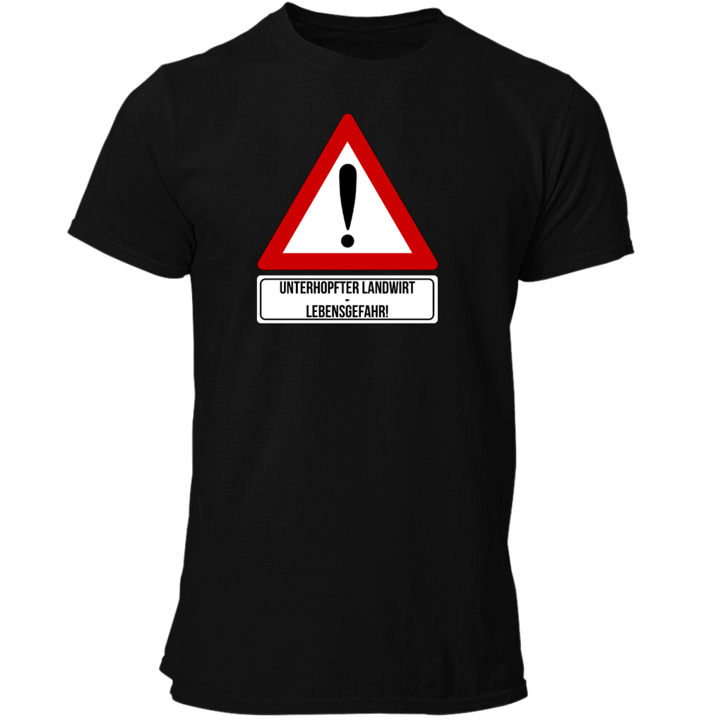 Lebensgefahr! Unterhopfter Landwirt | Premium T Shirt