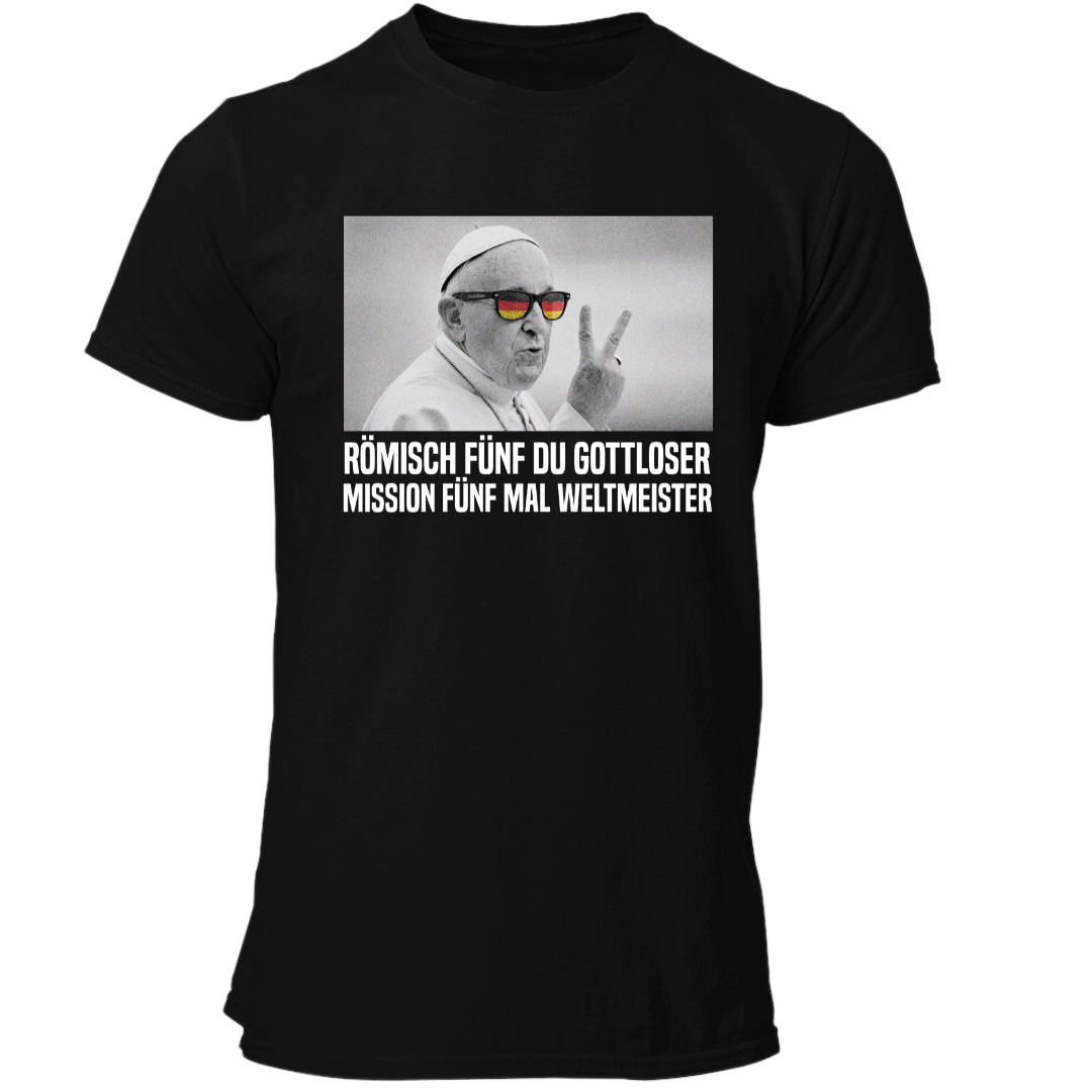 Römisch 5 du Gottloser Mission 5 mal Weltmeister | Premium T Shirt