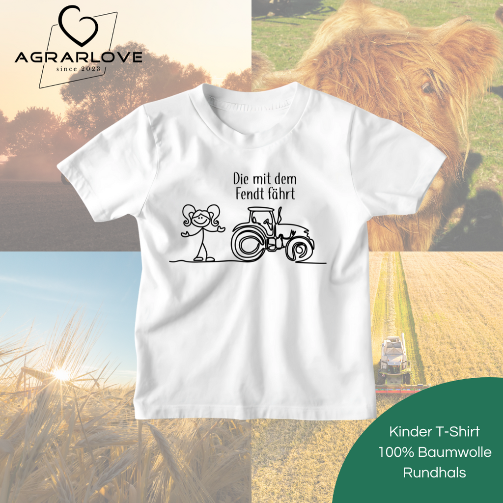 Die mit dem Fendt fährt | T Shirt Kinder
