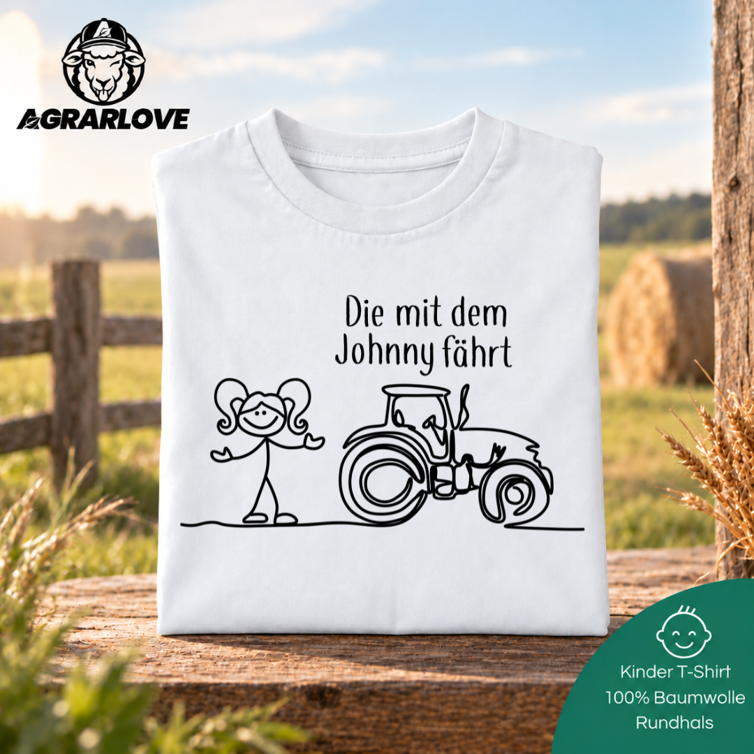 Die mit dem Johnny fährt | T Shirt Kinder