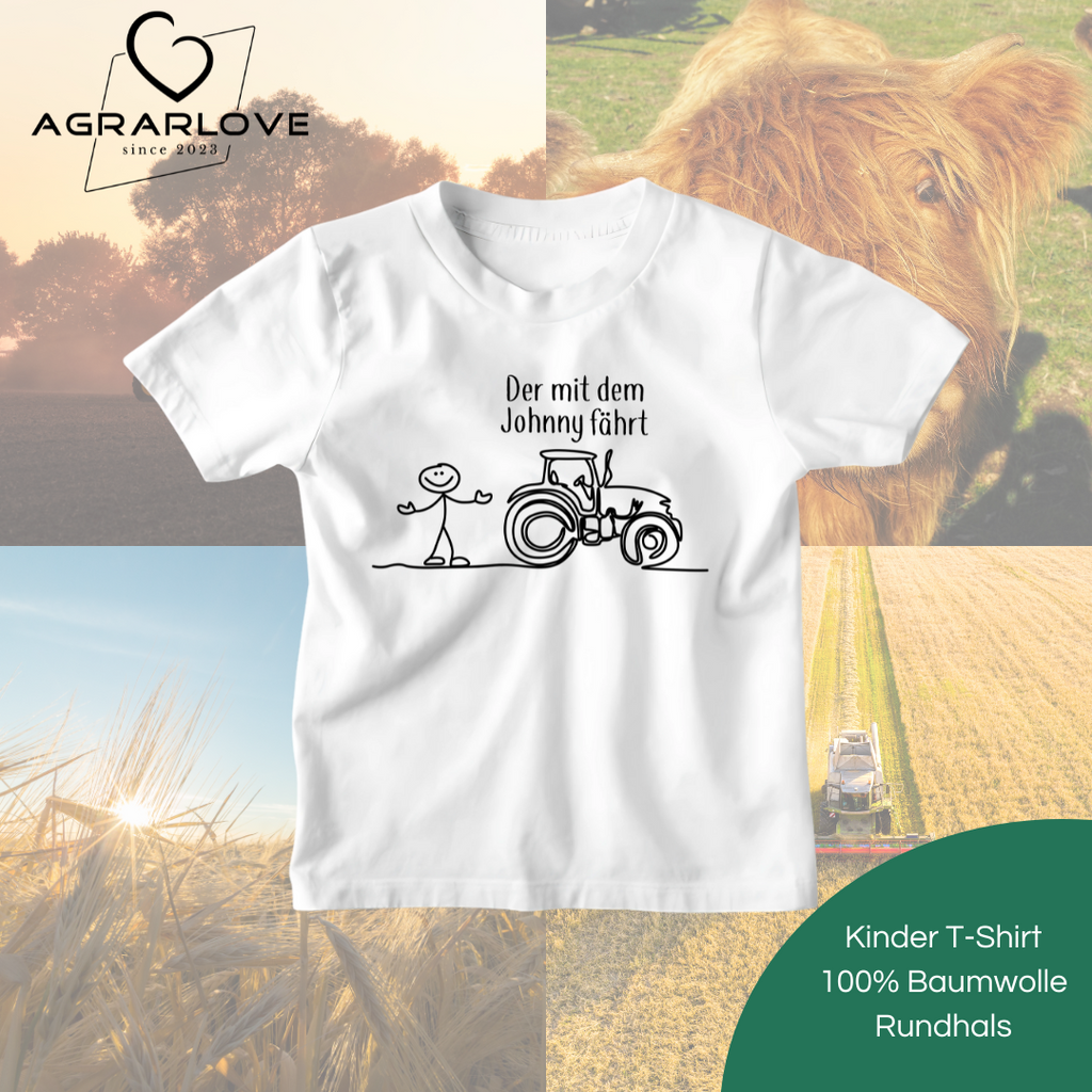 Der mit dem Johnny fährt | T Shirt Kinder