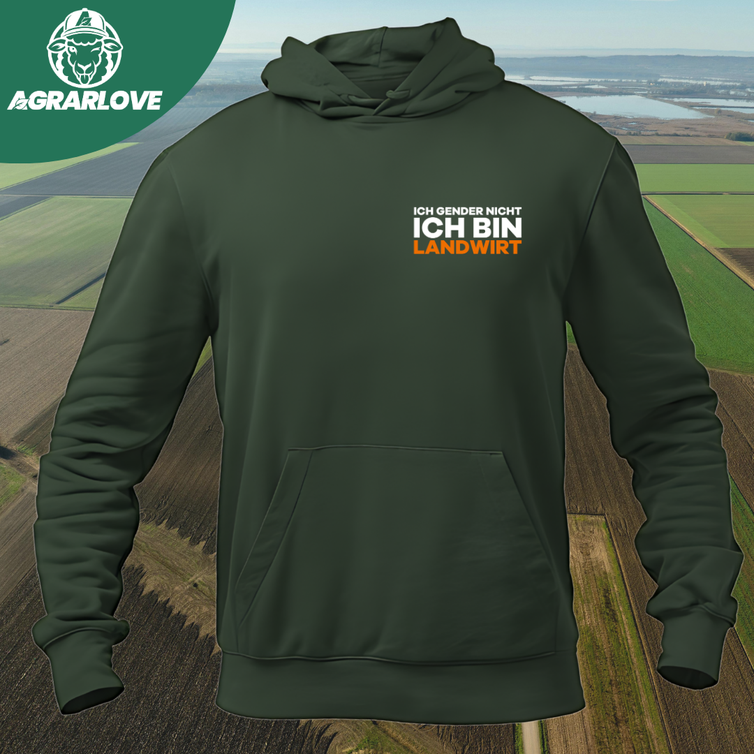 Ich Gender nicht Ich bin Landwirt Brustdruck | Premium Hoodie