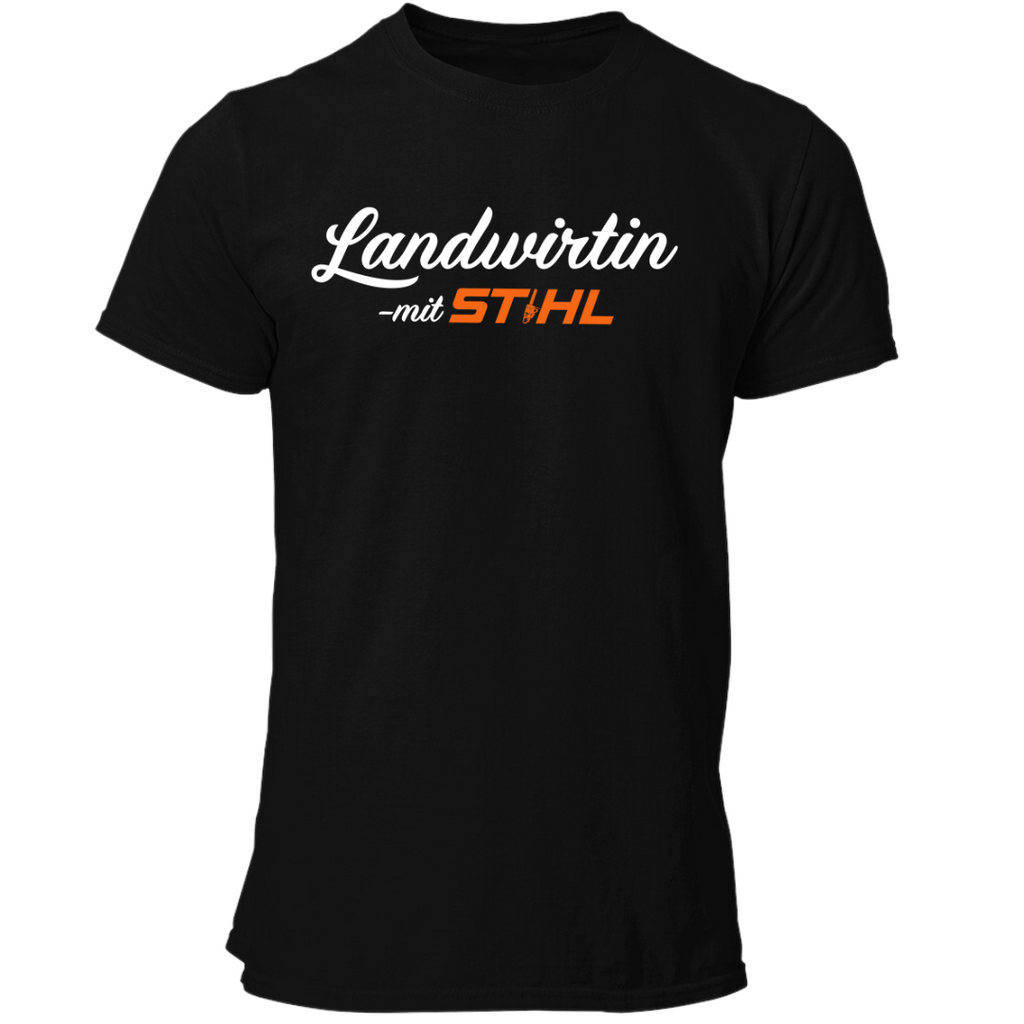 Landwirtin mit Stihl | Premium T Shirt