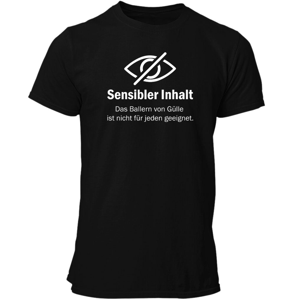 "Sensibler Inhalt" Gülle ballern | Premium T Shirt