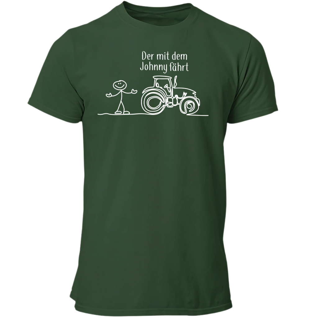 Der mit dem Johnny fährt | Premium T Shirt