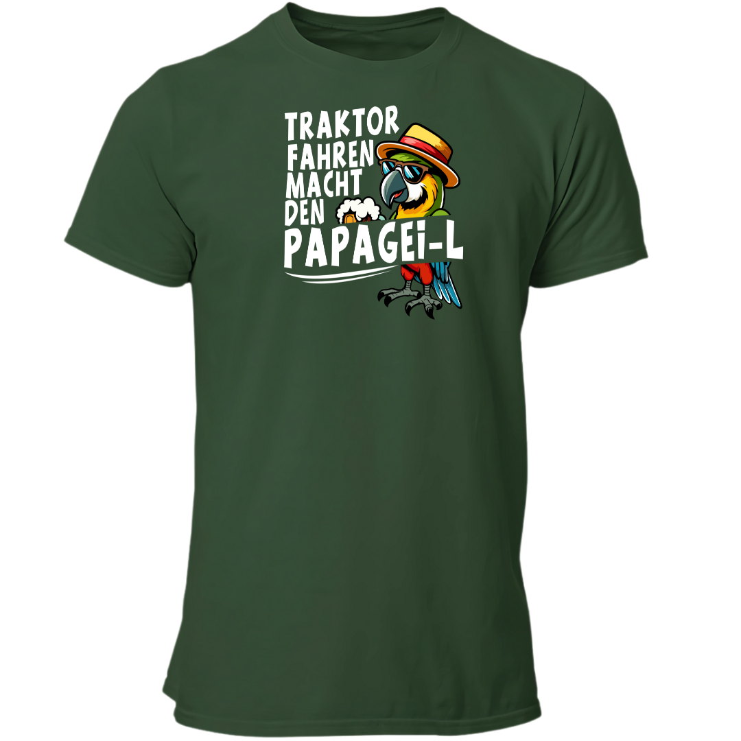 *NEU* Traktor fahren macht den Papagei-L Premium - T-Shirt