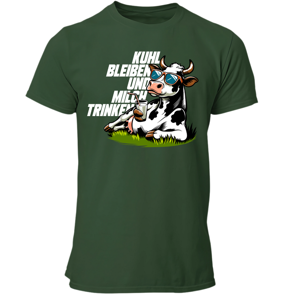 Kuhl bleiben und Milch trinken | Premium T Shirt