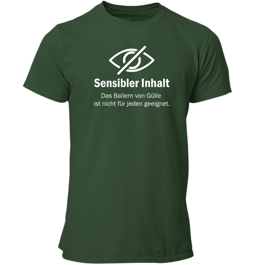 "Sensibler Inhalt" Gülle ballern | Premium T Shirt