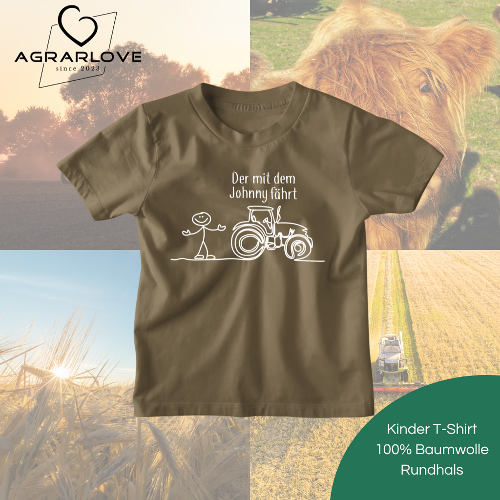 Der mit dem Johnny fährt | T Shirt Kinder