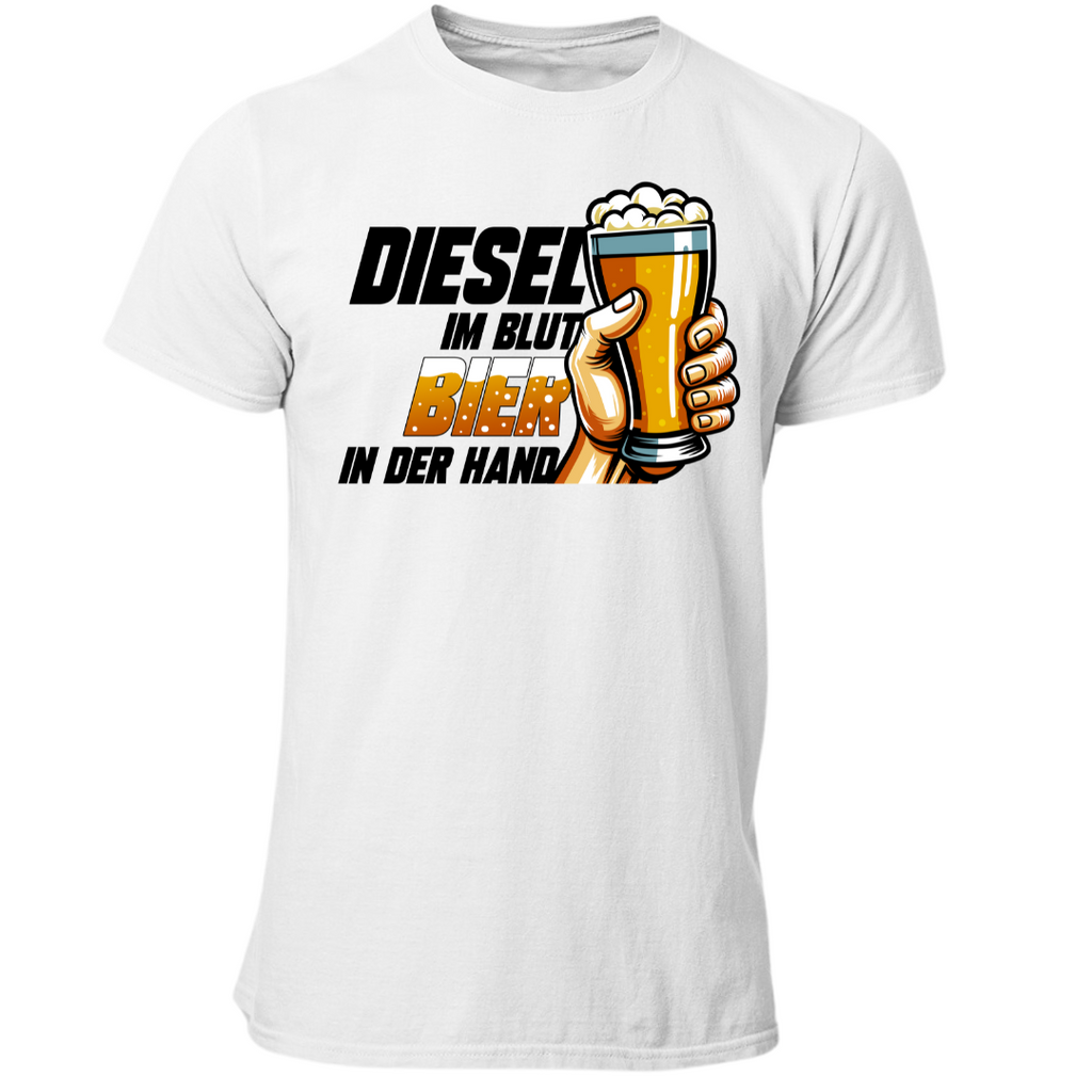 Diesel im Blut Bier in der Hand | Premium T Shirt