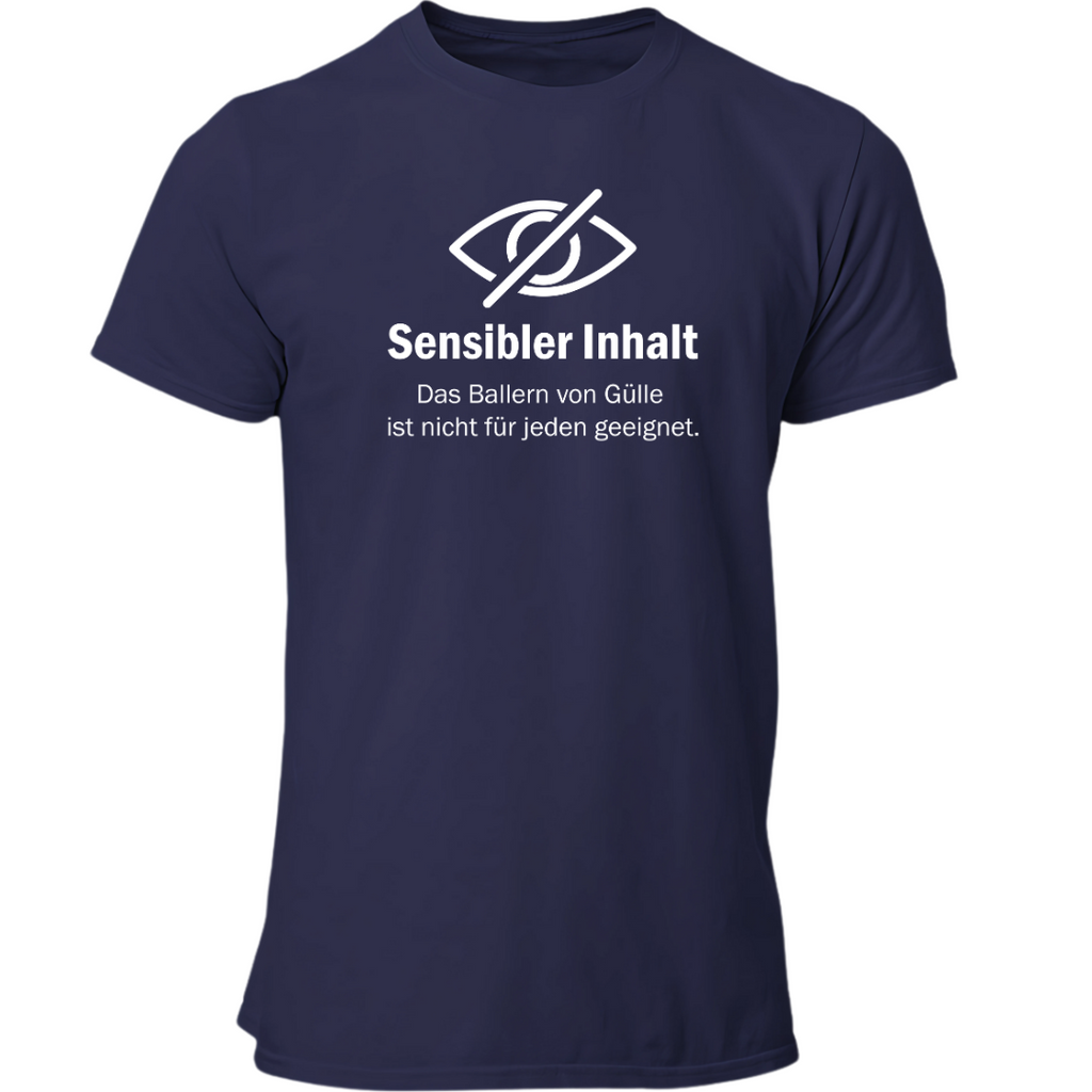 "Sensibler Inhalt" Gülle ballern | Premium T Shirt