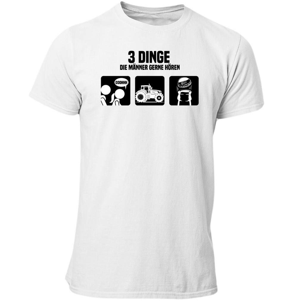 3 Dinge, die Männer gerne hören | Premium T Shirt
