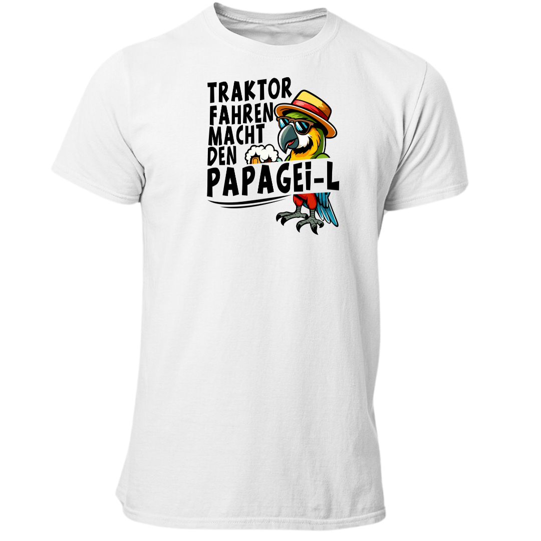 *NEU* Traktor fahren macht den Papagei-L Premium - T-Shirt