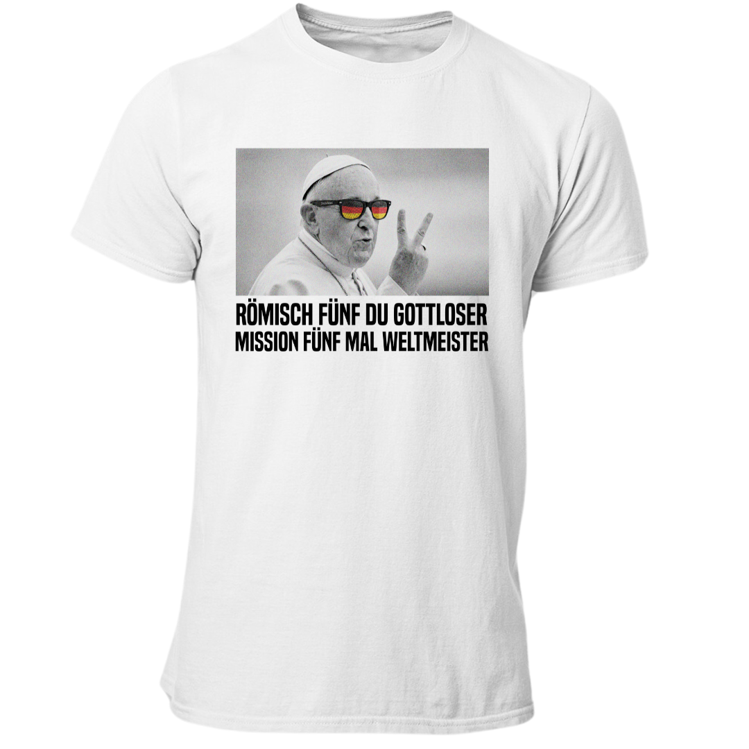 Römisch 5 du Gottloser Mission 5 mal Weltmeister | Premium T Shirt