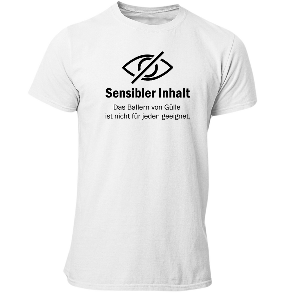 "Sensibler Inhalt" Gülle ballern | Premium T Shirt