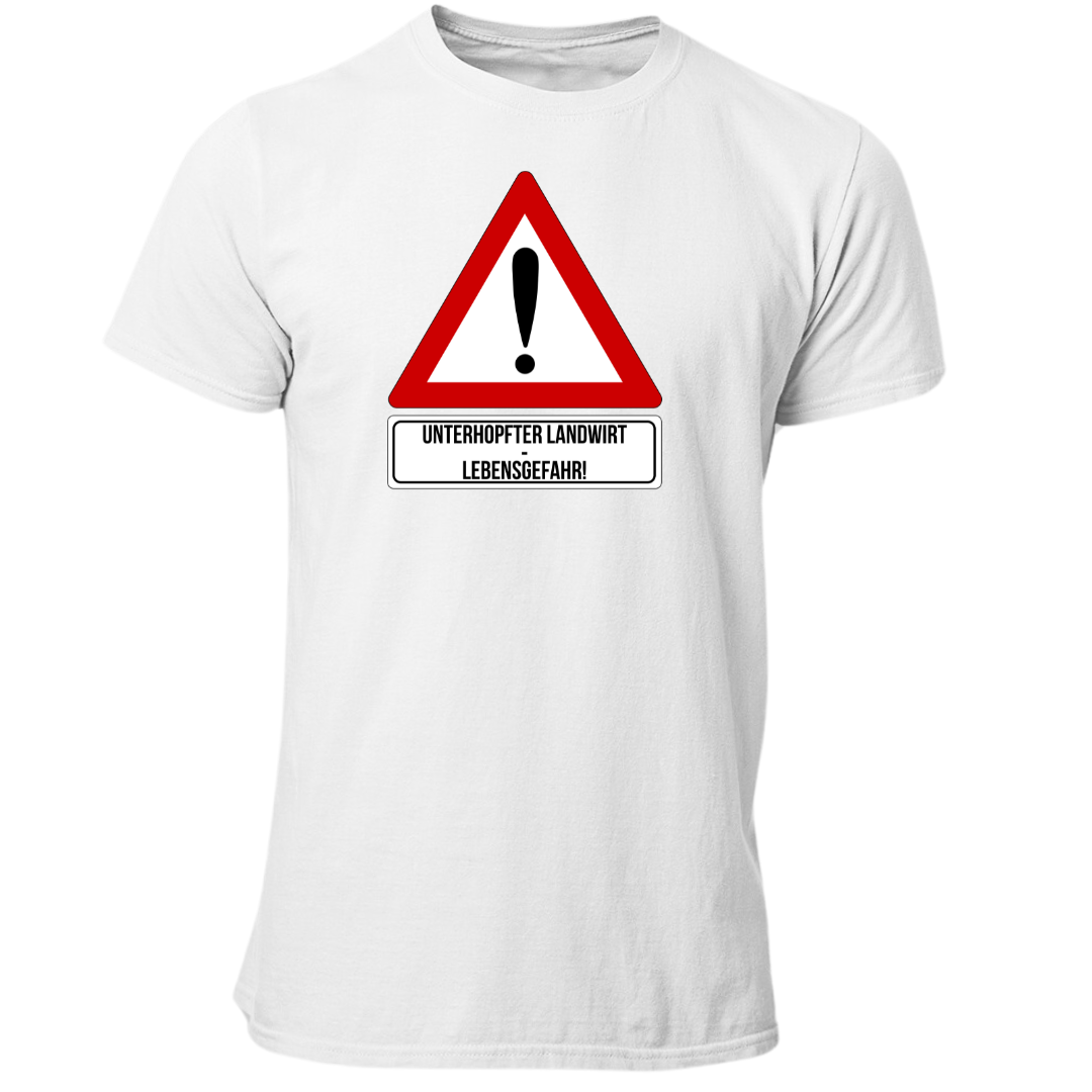 *NEU* Lebensgefahr! Unterhopfter Landwirt Premium - T-Shirt