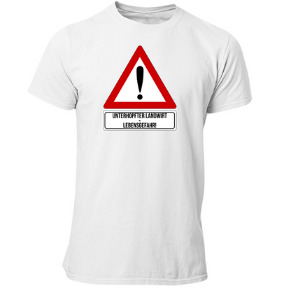 *NEU* Lebensgefahr! Unterhopfter Landwirt Premium - T-Shirt