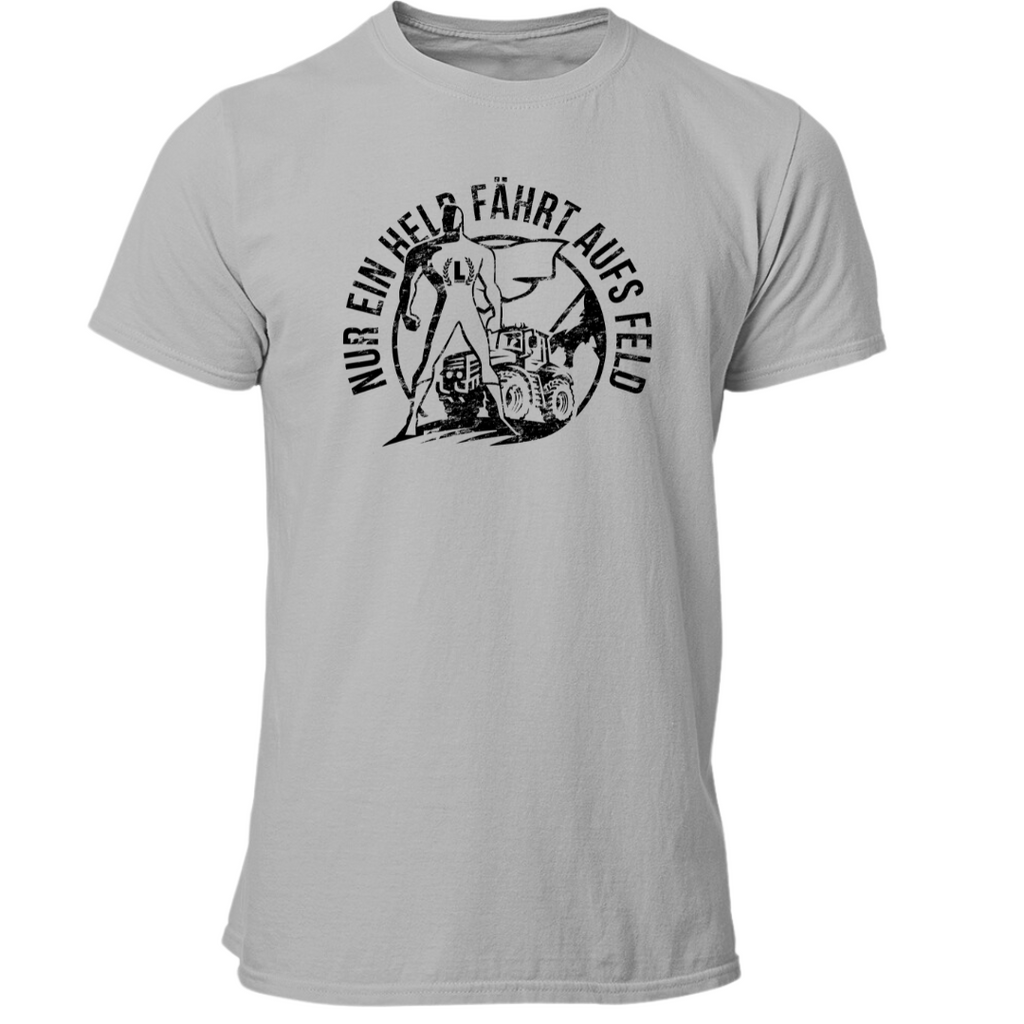 Nur ein Held fährt aufs Feld | Premium T Shirt