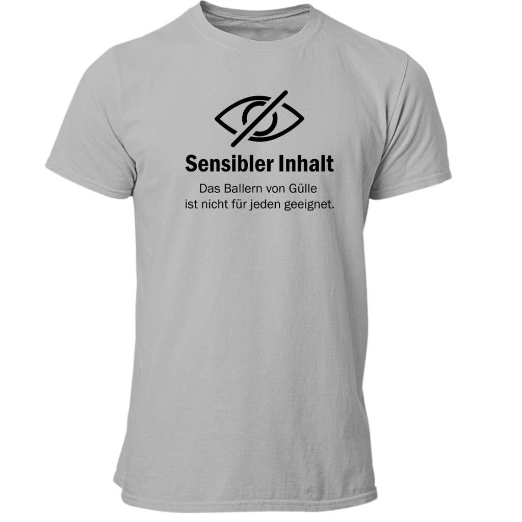 "Sensibler Inhalt" Gülle ballern | Premium T Shirt