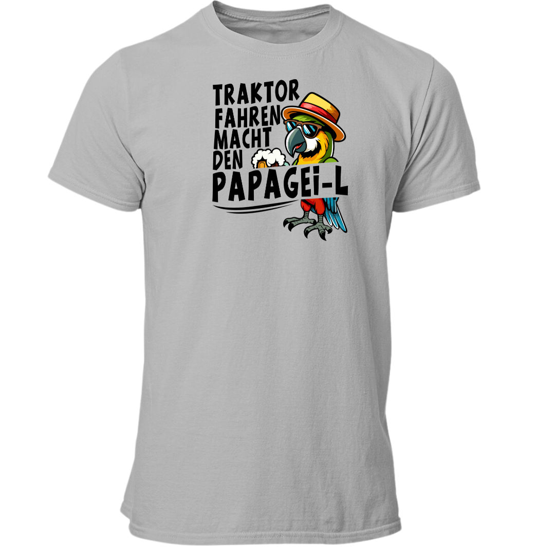 *NEU* Traktor fahren macht den Papagei-L Premium - T-Shirt