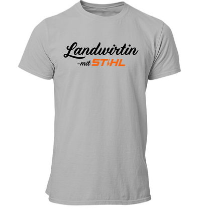 Landwirtin mit Stihl Premium - T-Shirt