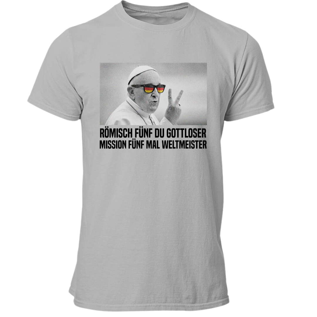 Römisch 5 du Gottloser Mission 5 mal Weltmeister | Premium T Shirt