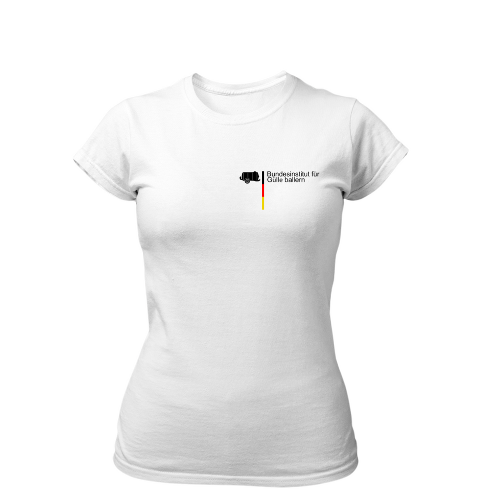 Bundesinstitut Gülle ballern Brustdruck | Premium T Shirt Frauen
