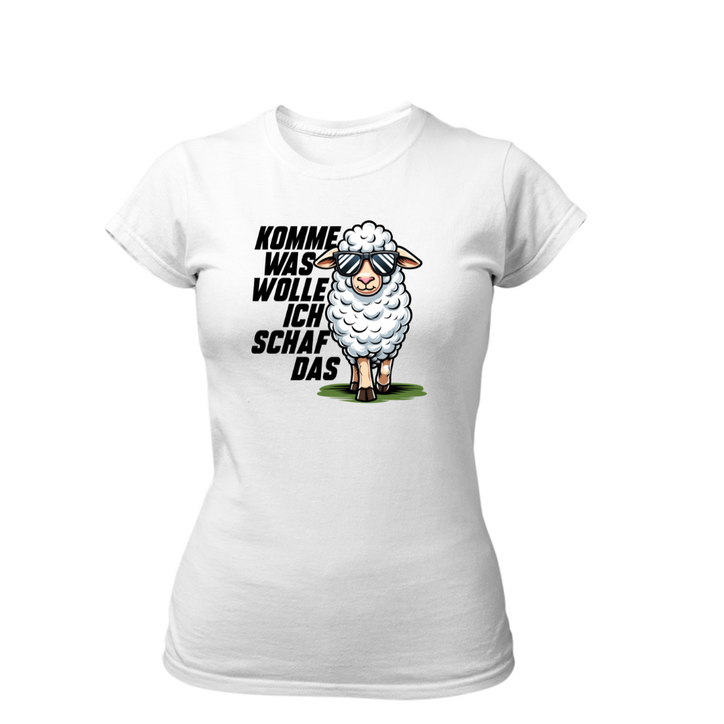 Komme was Wolle ich Schaf das | Premium T Shirt Frauen