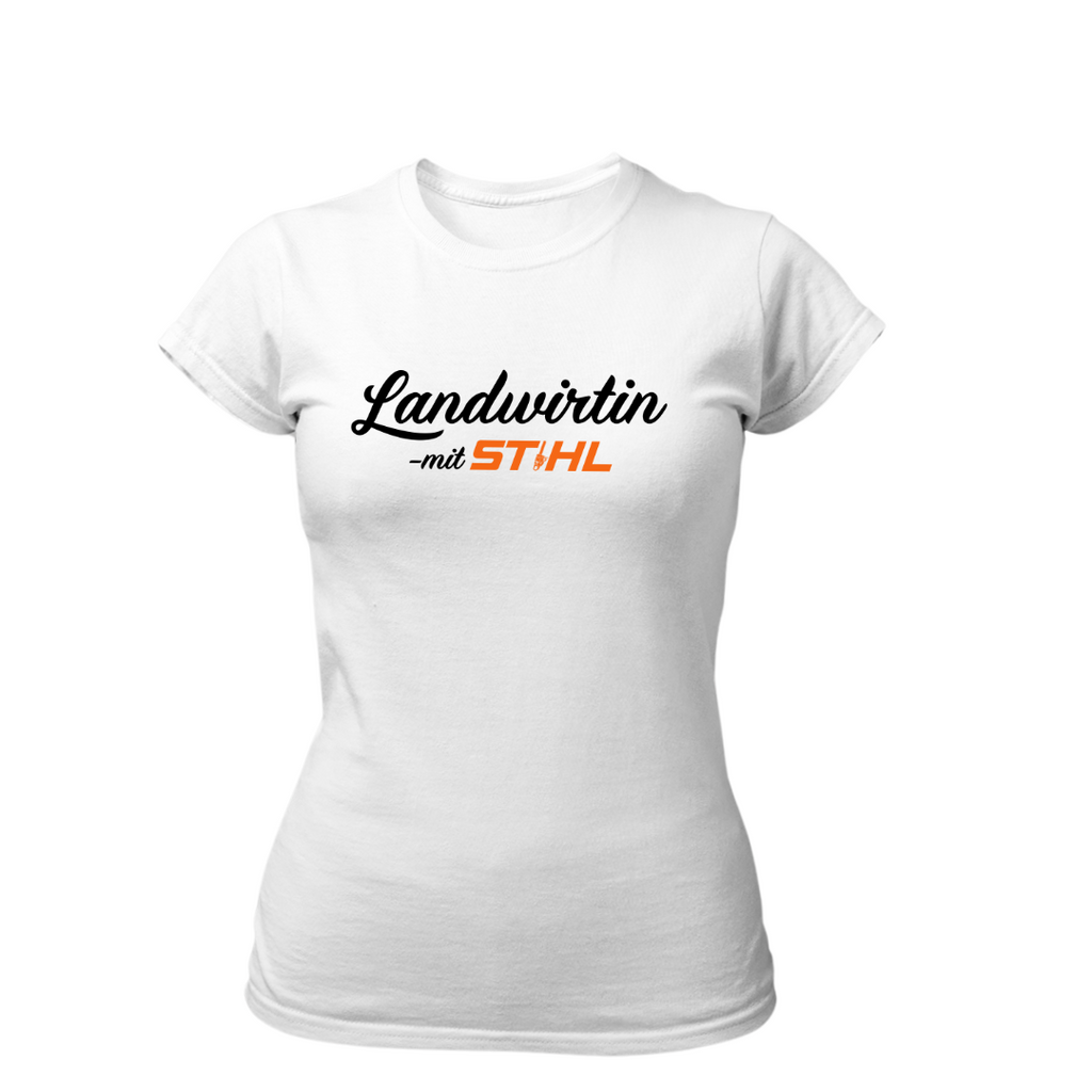 Landwirtin mit Stihl | Premium T Shirt Frauen