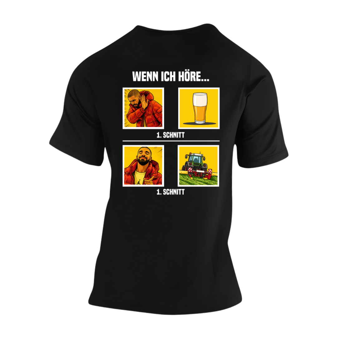 Wenn Ich höre 1 Schnitt Rückseite | Premium T Shirt