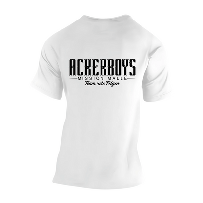 Ackerboys Team Rote Felgen Rückseite | Premium T Shirt