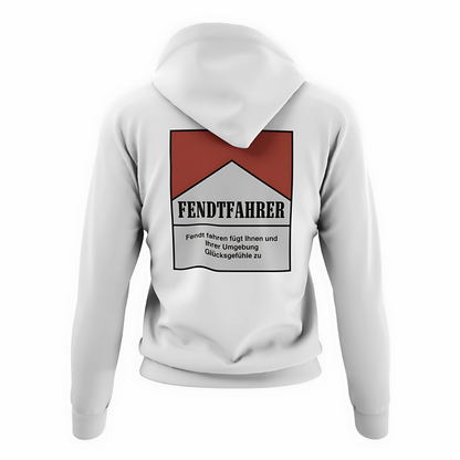 Fendtfahrer Glücksgefühle Zigaretten Motiv Rückseite | Premium Hoodie