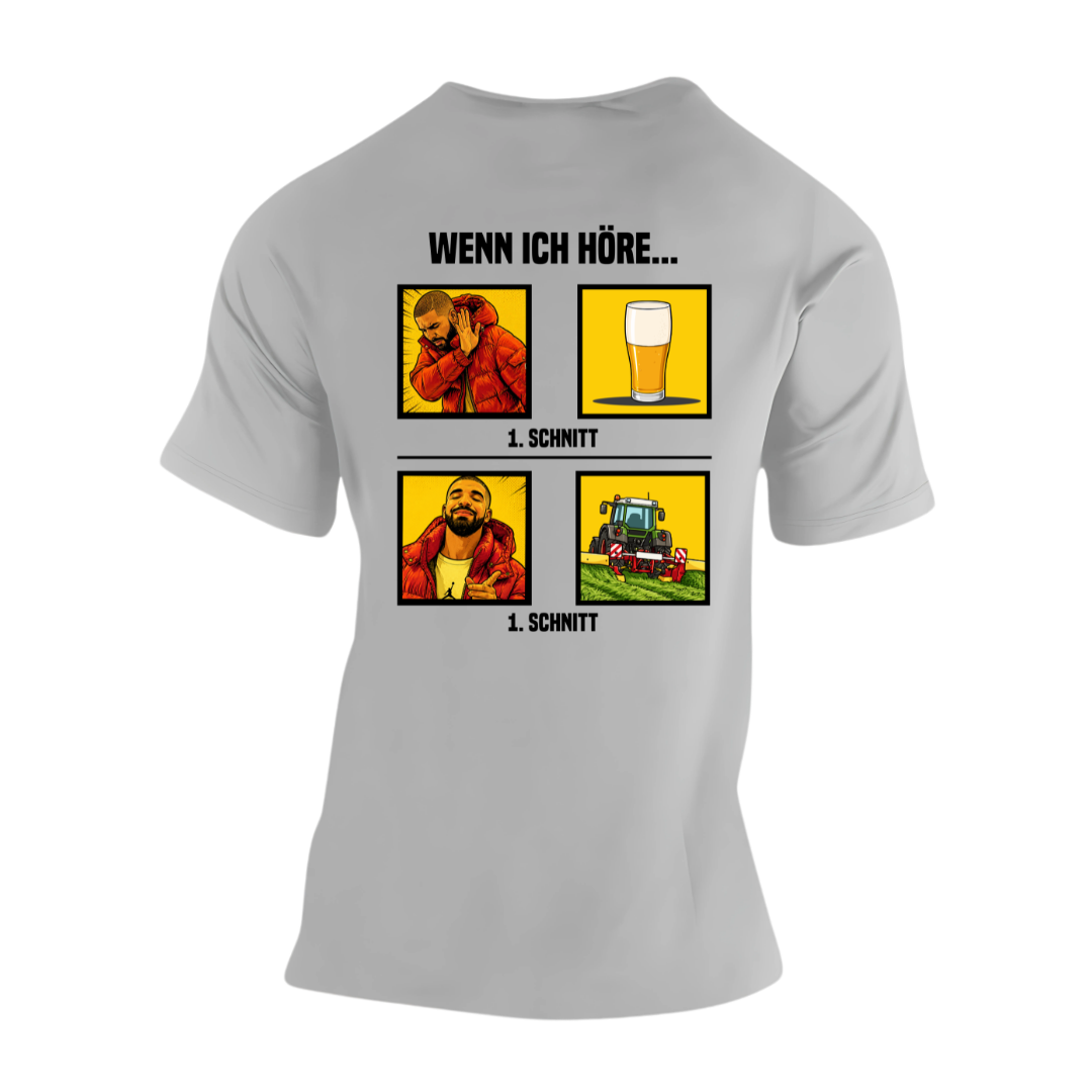 Wenn Ich höre 1 Schnitt Rückseite | Premium T Shirt