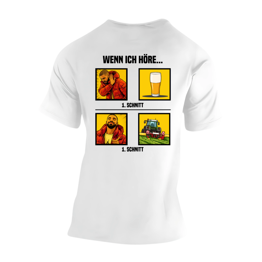 Wenn Ich höre 1 Schnitt Rückseite | Premium T Shirt