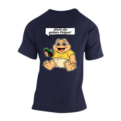 Nicht die Gelben Felgen Dinobaby Rückseite | Premium T Shirt