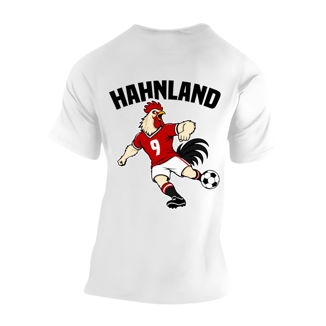 Hahnland Rückseite | Premium T Shirt