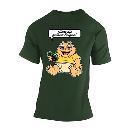 Nicht die Gelben Felgen Dinobaby Rückseite | Premium T Shirt