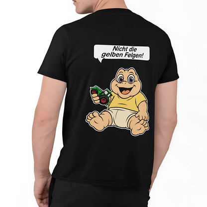 Nicht die Gelben Felgen Dinobaby Rückseite | Premium T Shirt