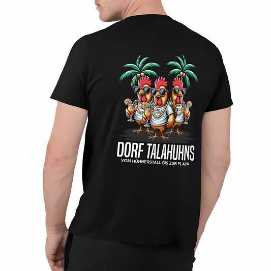 Dorf Talahuhns Vom Hühnerstall bis zur Playa Rückseite | Premium T Shirt