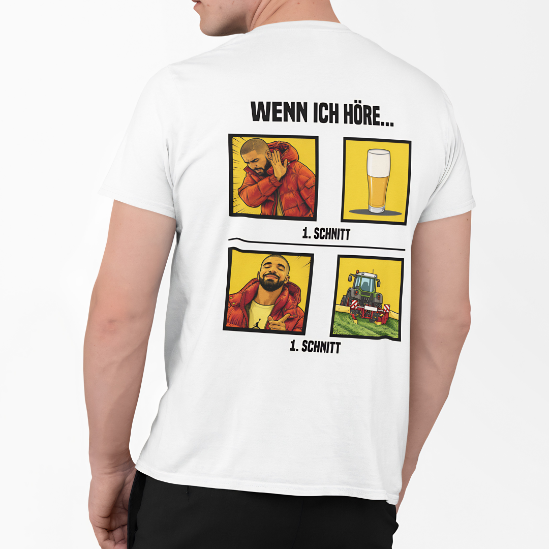 Wenn Ich höre 1 Schnitt Rückseite | Premium T Shirt