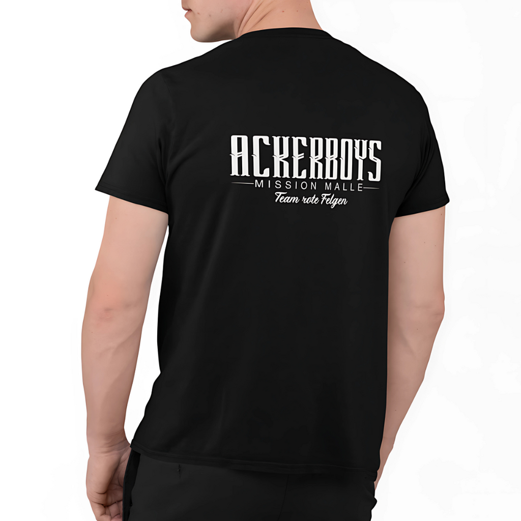 Ackerboys Team Rote Felgen Rückseite | Premium T Shirt