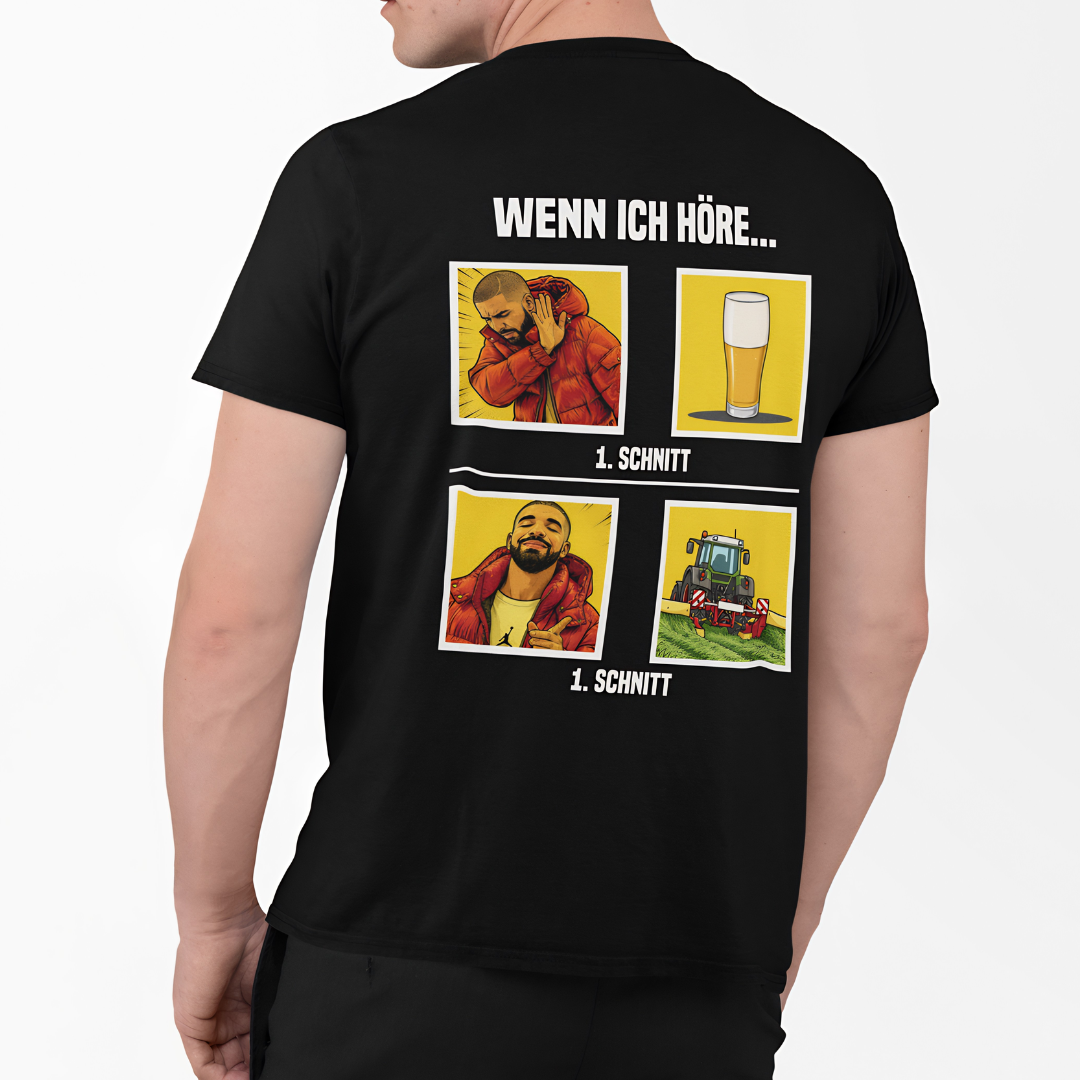 Wenn Ich höre 1 Schnitt Rückseite | Premium T Shirt