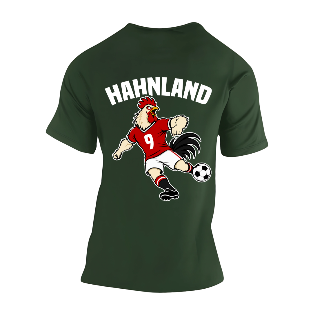 Hahnland Rückseite | Premium T Shirt