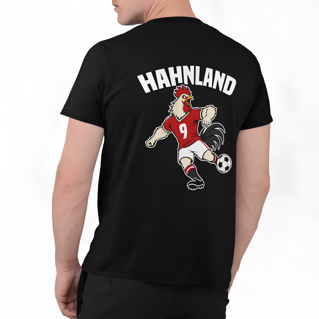 Hahnland Rückseite | Premium T Shirt