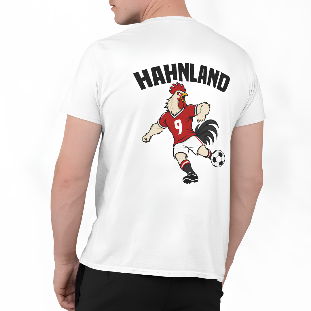 Hahnland Rückseite | Premium T Shirt
