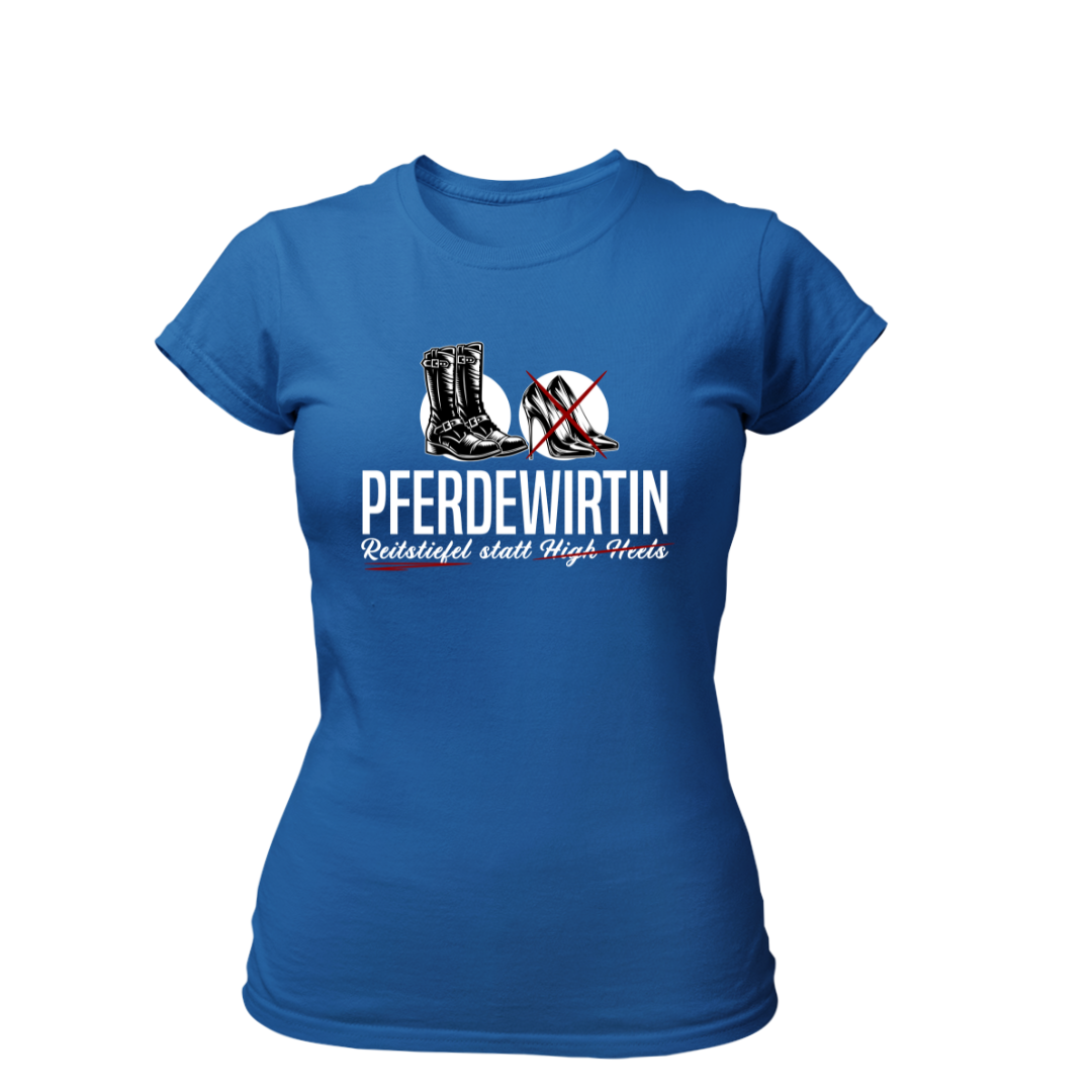 Pferdewirtin Reitstiefel statt High Heels | Premium T Shirt Frauen