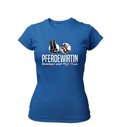 Pferdewirtin Reitstiefel statt High Heels | Premium T Shirt Frauen