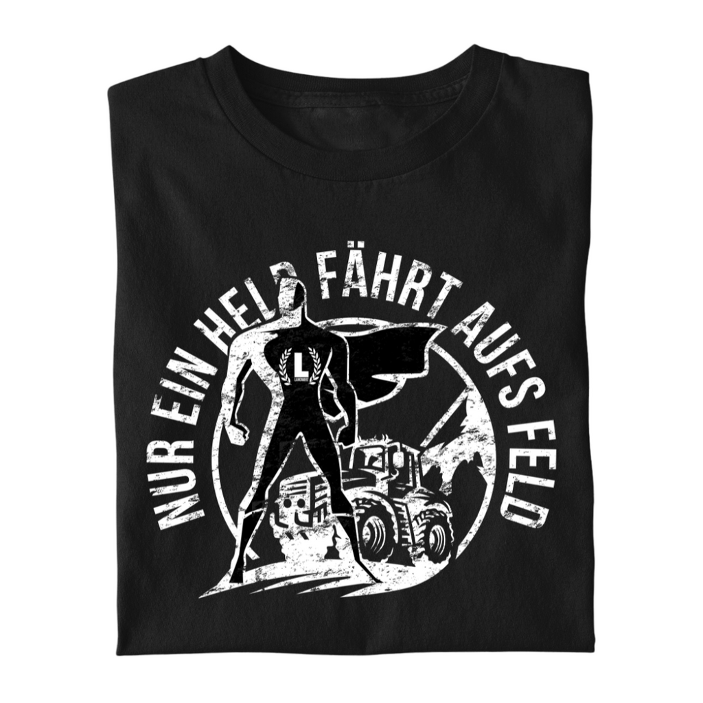 Nur ein Held fährt aufs Feld | Premium T Shirt