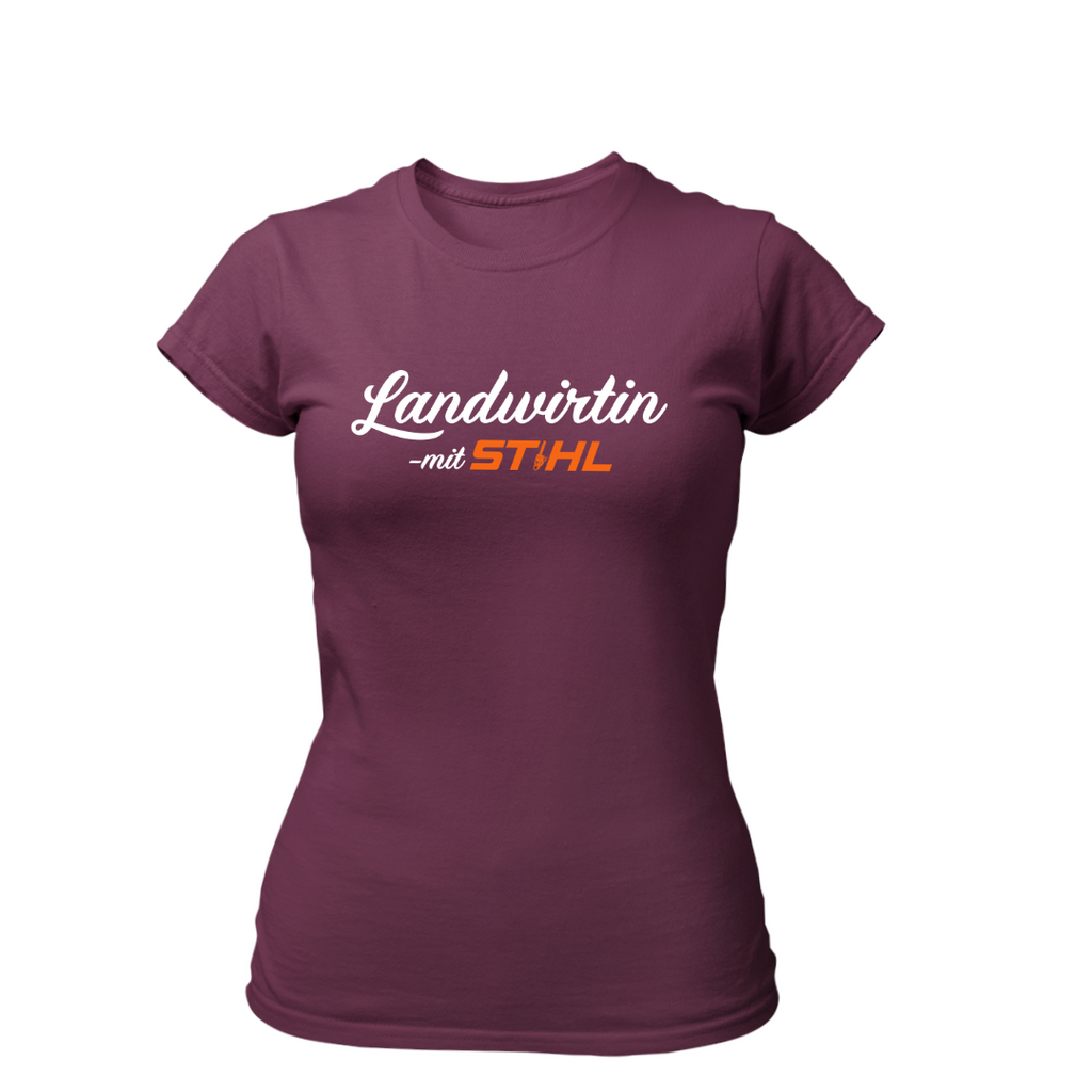 Landwirtin mit Stihl | Premium T Shirt Frauen
